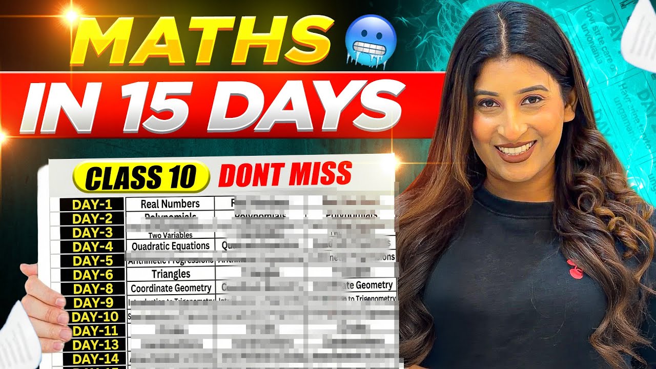 Complete Class 10 Maths Syllabus in 15 Days🔥( STOP STUDYING WRONG)❌