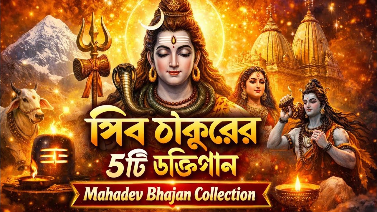 🕉️ Top 5 Shiva Bhajan Collection | শিব ঠাকুরের ৫টি ভক্তিমূলক গান একসাথে 🕉️