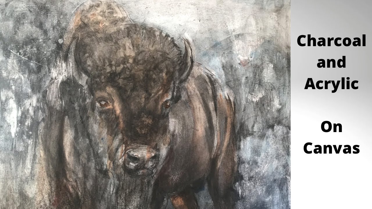 Charcoal and Acrylic On Canvas