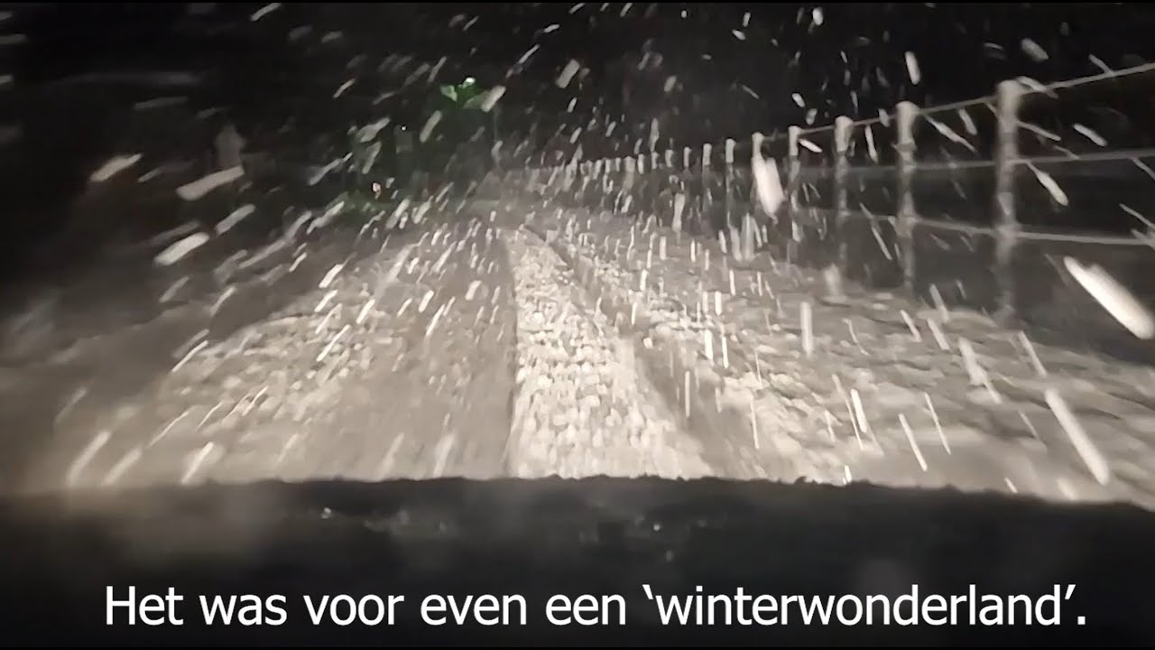 Natte sneeuw en sneeuw op 28 november 2023
