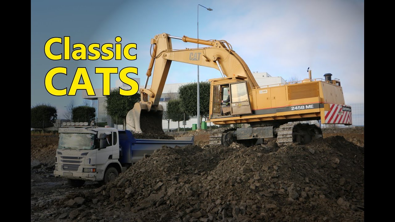 Classic Plant Machinery 30 year old Caterpillar Excavators in Ireland(4K)