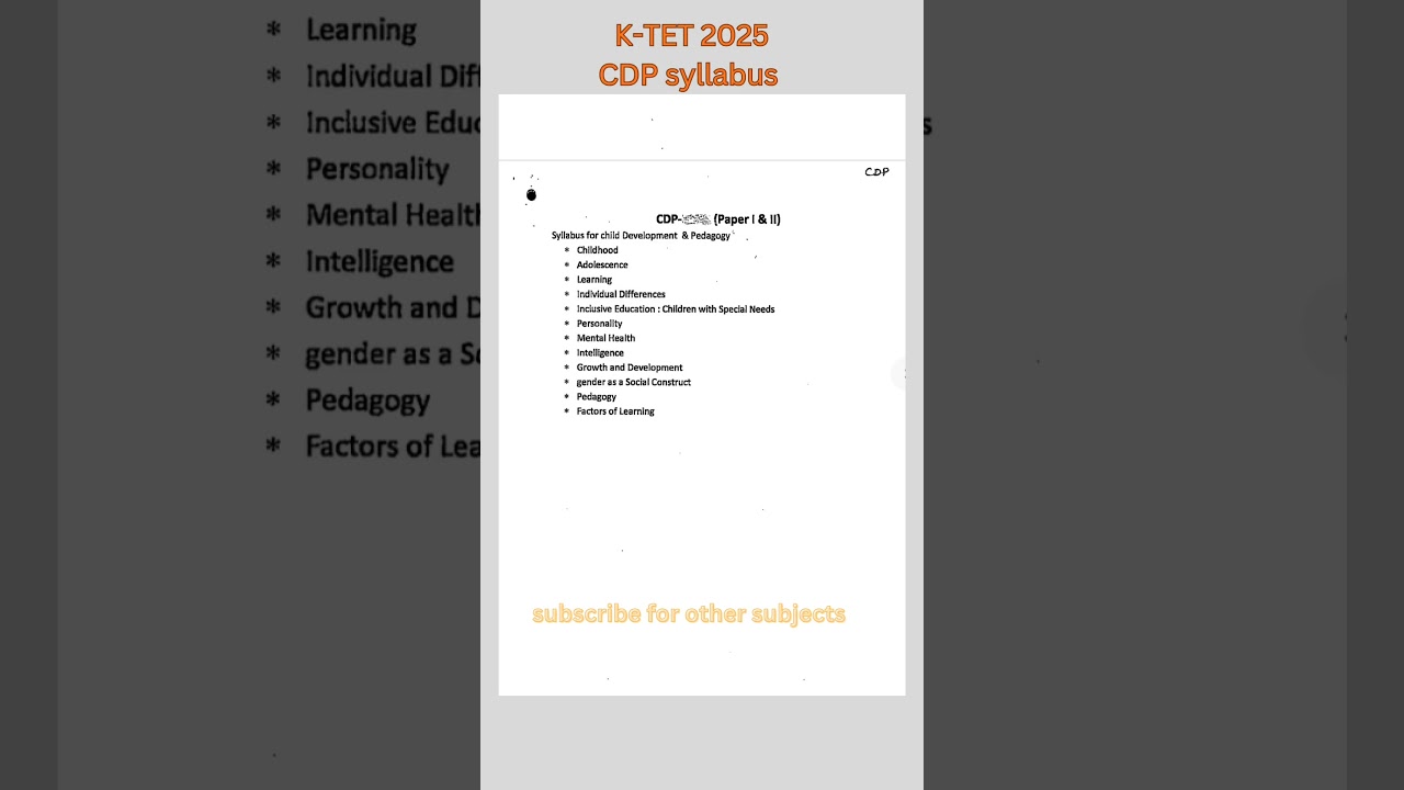 #kartet2025 #ktet syllabus cdp#syllabus #shorts #shortsfeed #shortsviral#trendingshorts#ytshorts