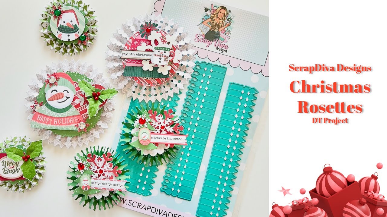 Christmas Rosettes & Snowman Gift Box @ScrapDiva29 DT Project Share!