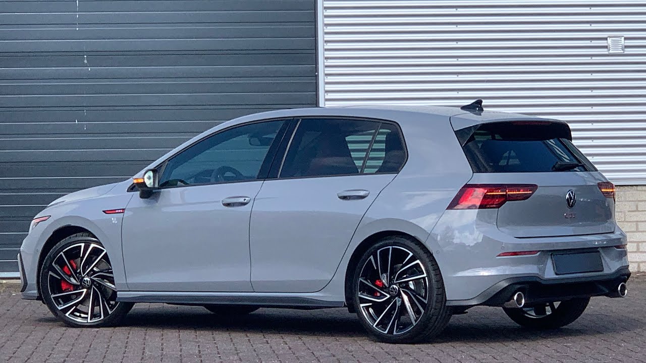 Volkswagen NEW Golf 8 GTI 2021 in 4K Moonstone Grey 19 inch Adelaide Walk around & detail inside