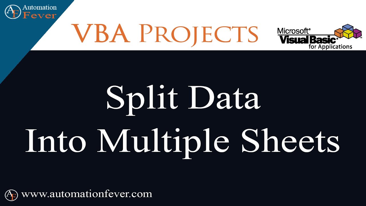 Split Data into Multiple Sheets | VBA Projects in Hindi