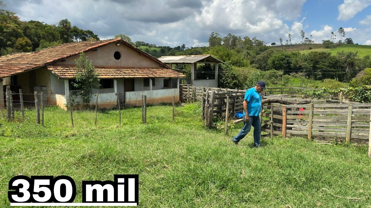 Sítio à venda com muita água e aceita carro no negócio com casa e curral em MG