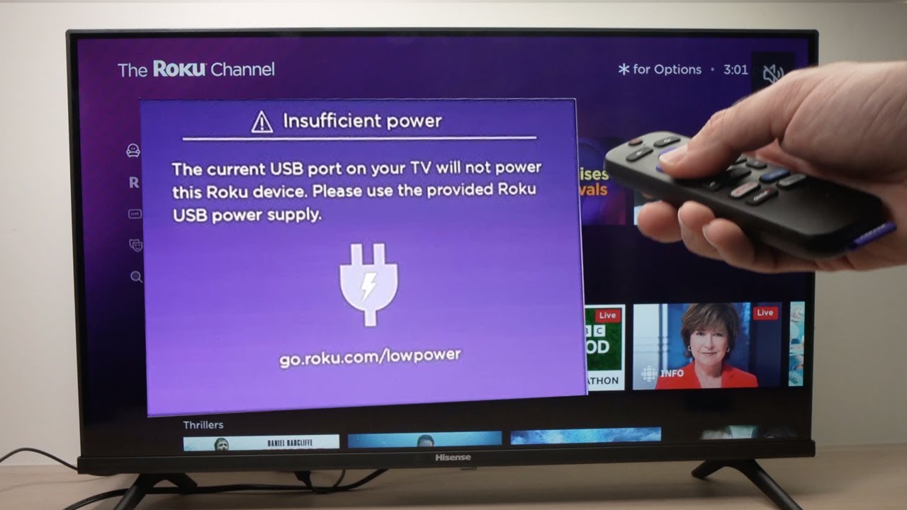 Roku TV: как исправить проблему недостаточной мощности (низкой мощности)