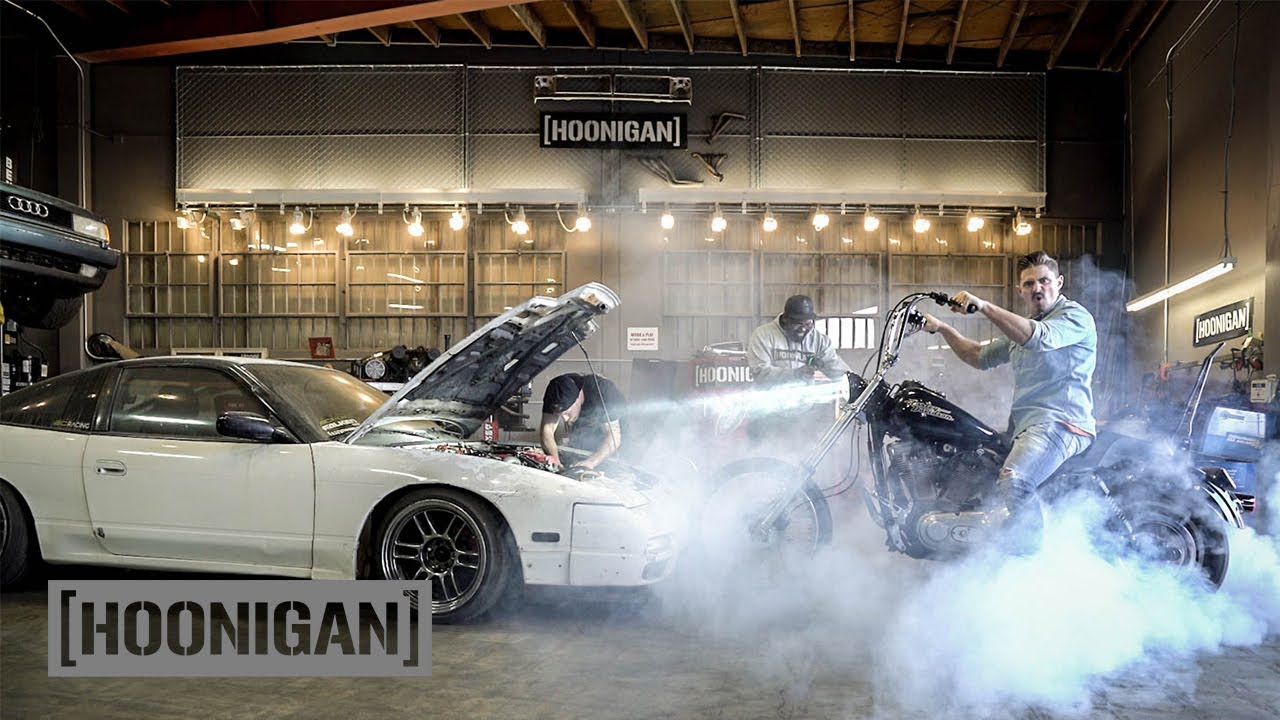 [HOONIGAN] DT 220: Timing Hert&rsquo;s $1400 240sx & Harley Burnouts