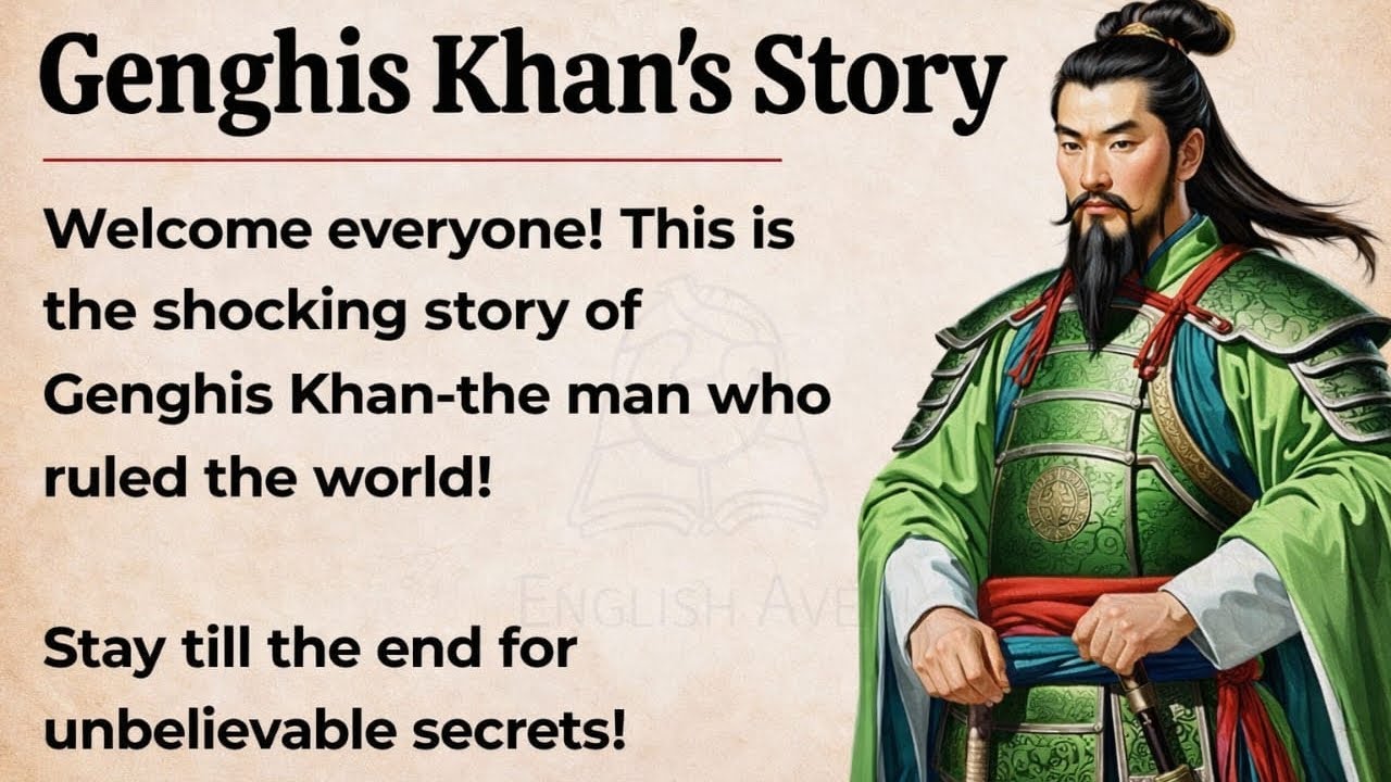 Incredible Story of Genghis Khan's   || Biography || Graded Reader || Learn English Through Story ||