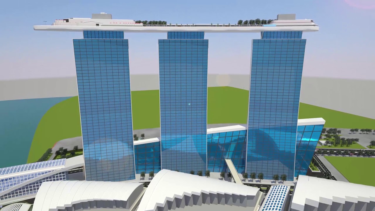 Singapore Marina Bay Sand (MBS) in 3D