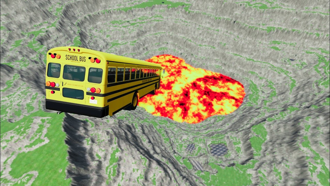 BeamNG.drive - Leap Of Death Car Jumps & Falls Into Red water