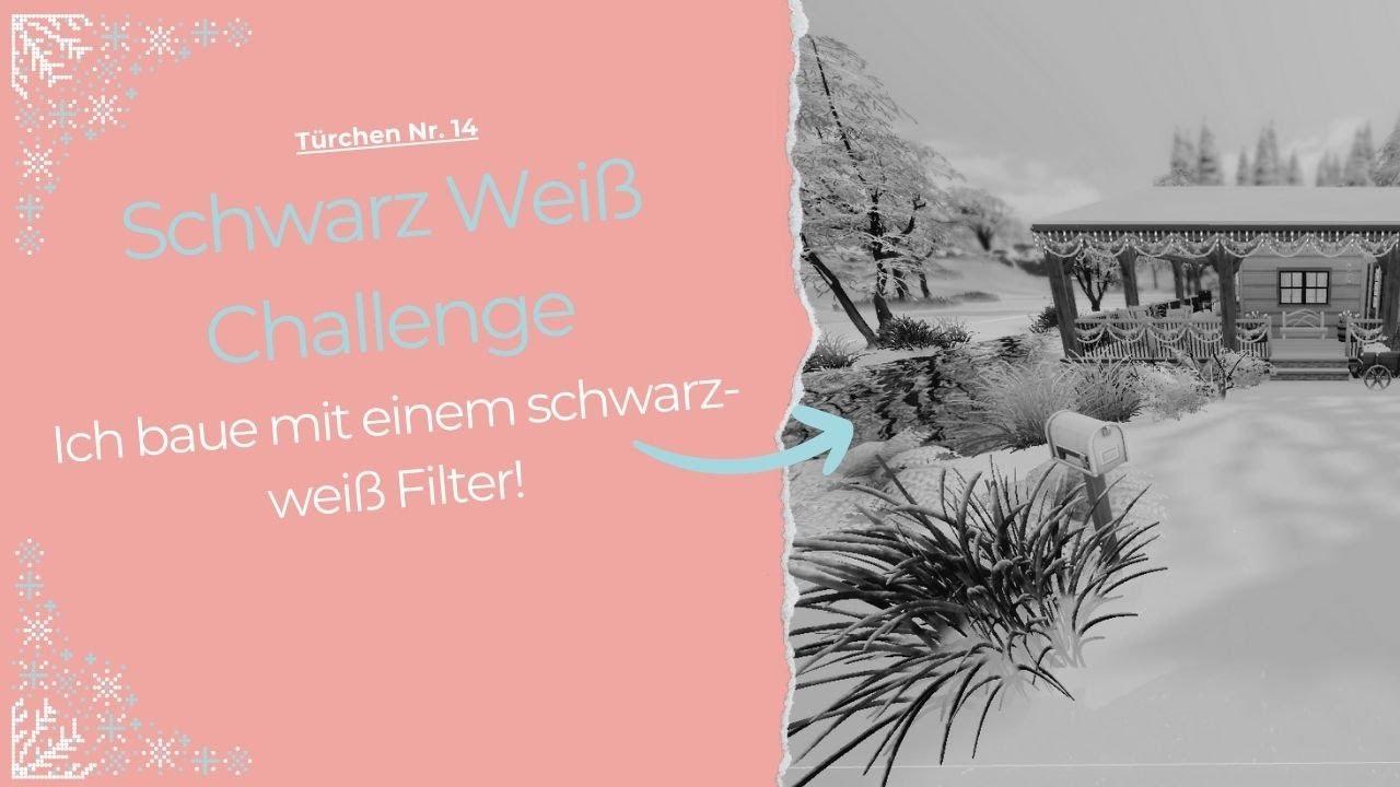 Sims 4 Schwarz Weiß Challenge - Ich baue mit schwarzweiß Filter /Türchen 14 / Simitecture