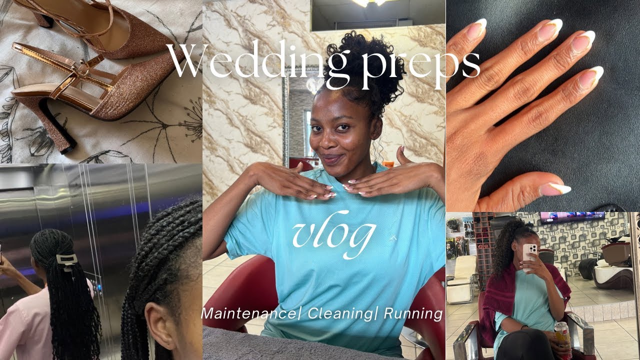 Wedding Vlog Part1: maintenance💅🏽| Cleaning🧼| Running🏃🏽‍♀️
