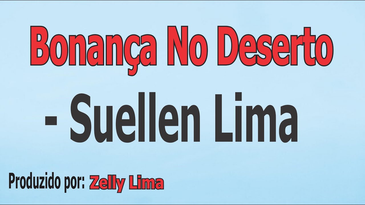 Bonança No Deserto - Suellen Lima playback com letra