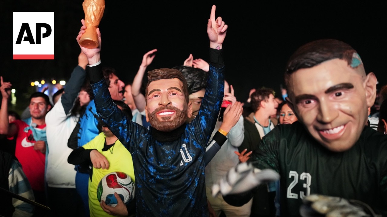 Argentina fans celebrate Messi's hat trick in World Cup win over Algeria