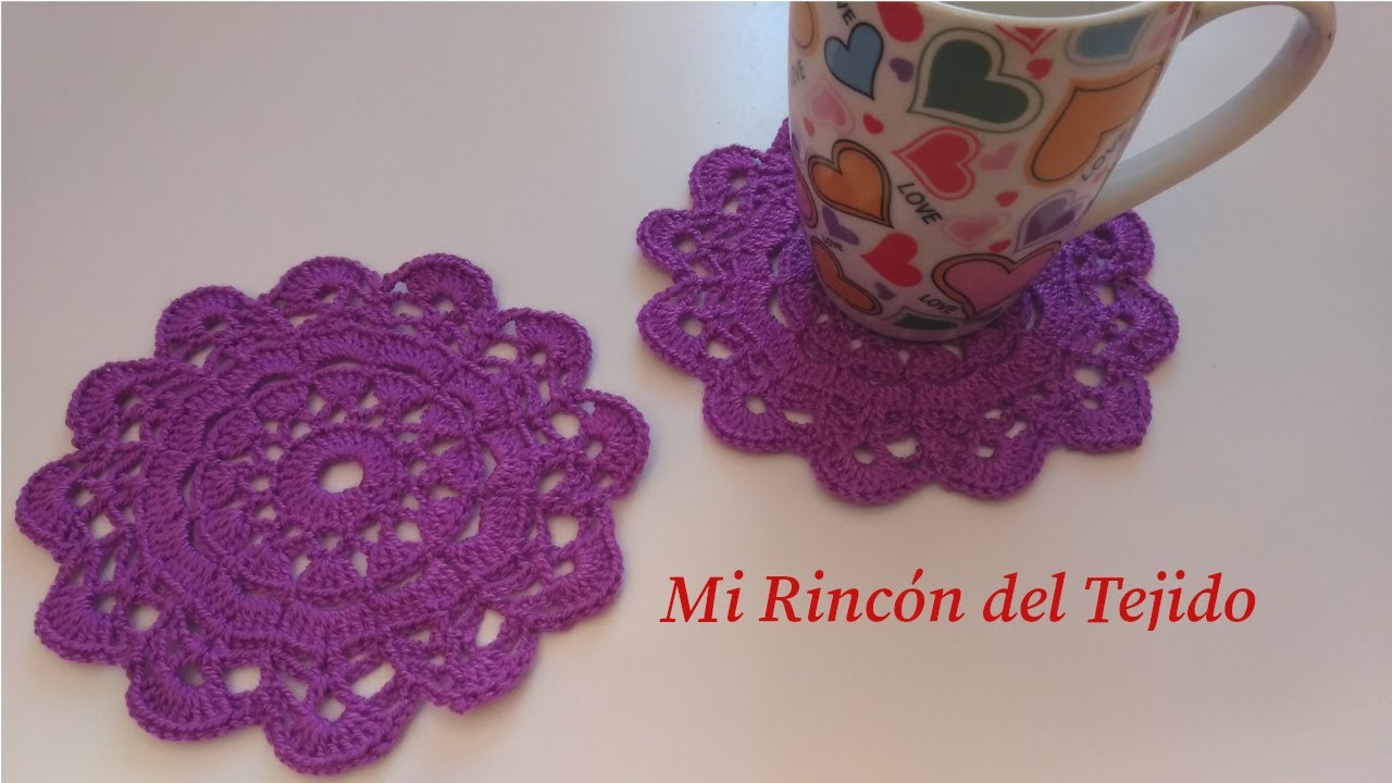 Posavasos a crochet paso a paso facil tutorial paso a paso - How to crochet a coaster step by step