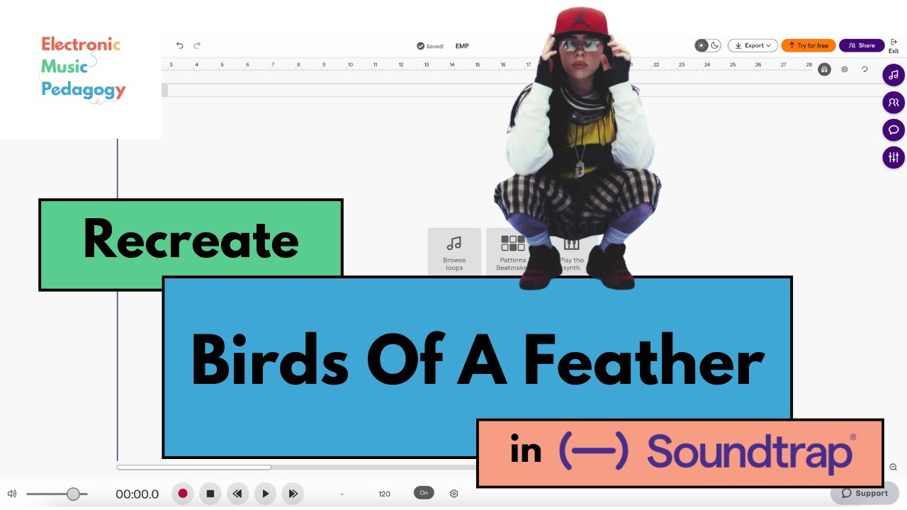 Recreate Birds Of A Feather by Billie Eilish in Soundtrap