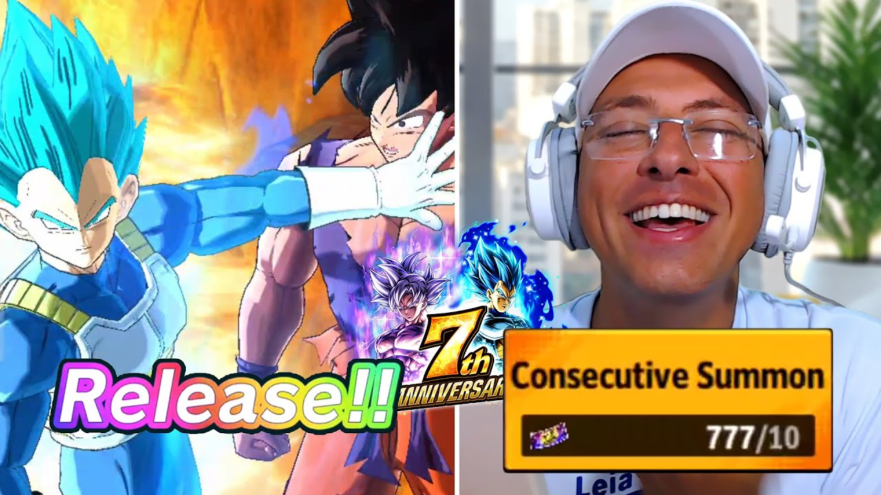 MUITO LF E MUITA ANIMAÇÃO NO BANNER GRÁTIS DO 7 ANIVERSÁRIO DO DRAGON BALL LEGENDS