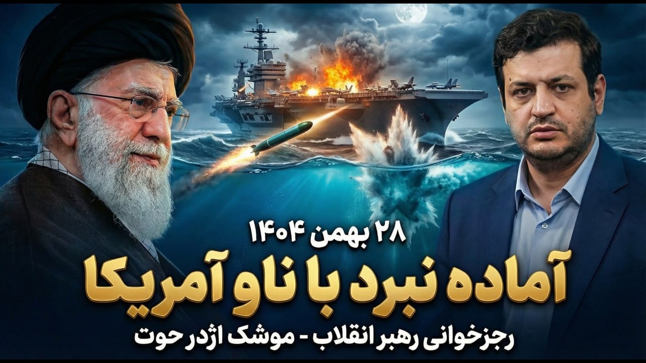 28 بهمن 1404 - رجز خوانی رهبر انقلاب برای ناوهای امریکایی