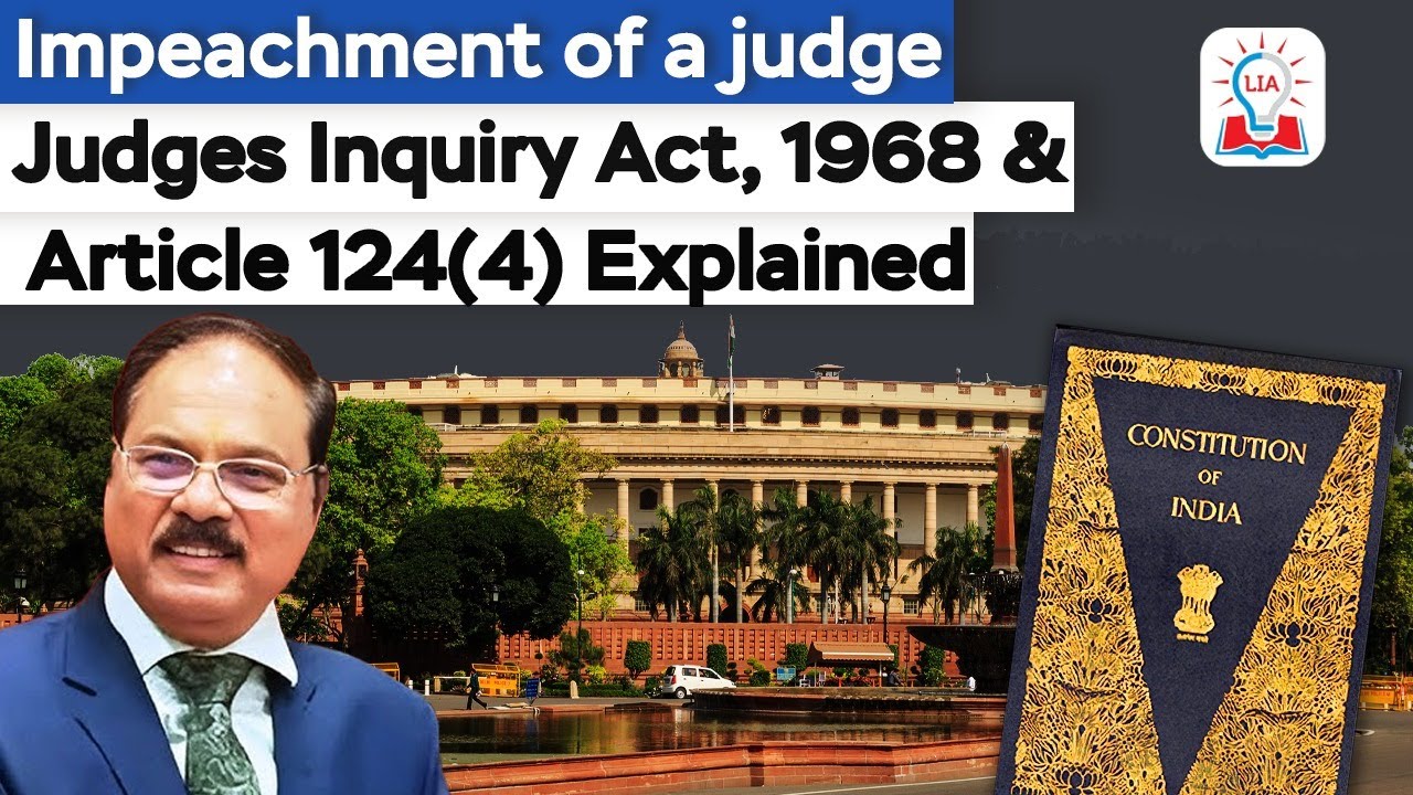 Impeachment of a Judge | Judges Inquiry Act, 1968 & Article 124(4) Explained | Justice Shekhar Yadav