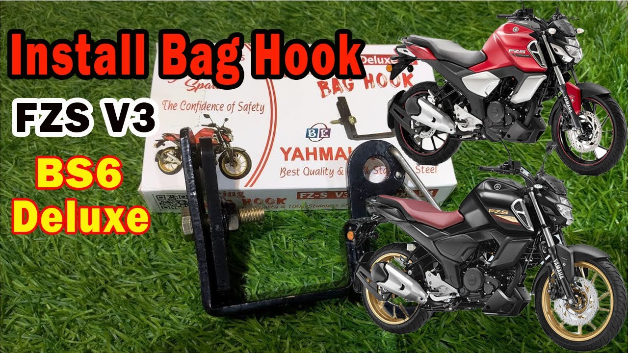 FZS V3 BS6/Deluxe Bag Hook Installation || Yahama bike Bag Hook Installation