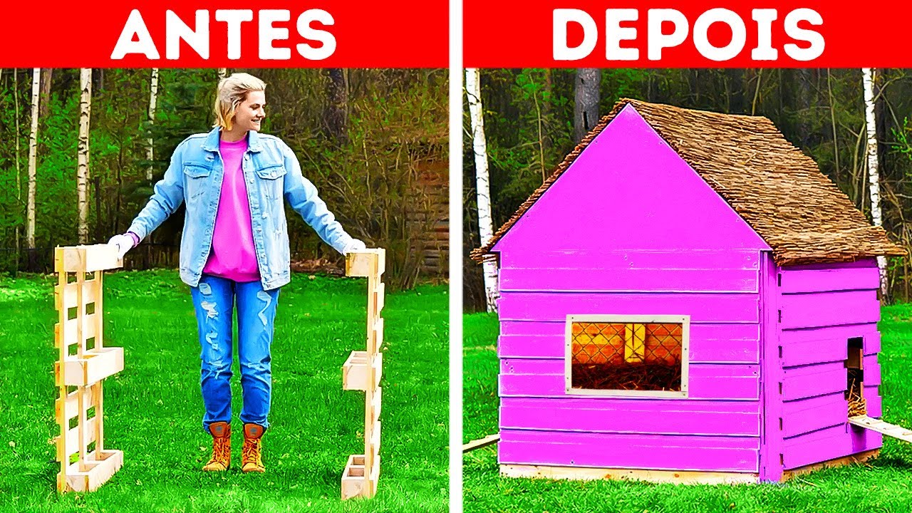 CASINHA FEITA COM PALETES DE MADEIRA || PROJETOS COM PALETES DE MADEIRA FAÇA VOCÊ MESMO