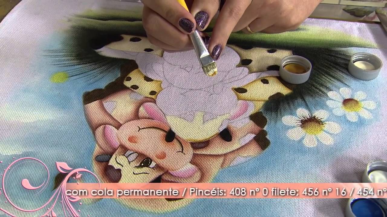 Vamos fazer uma linda pintura em um pano de copa!