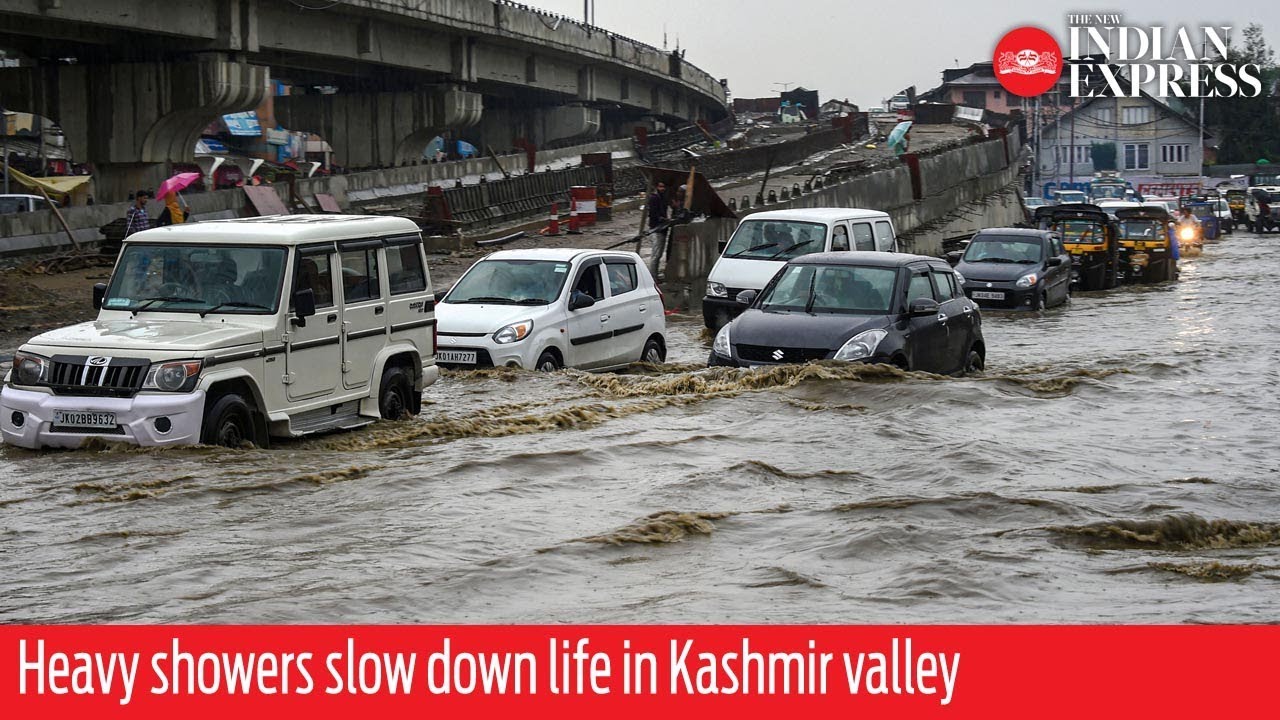 Kashmir rains: Heavy showers slow down life in valley