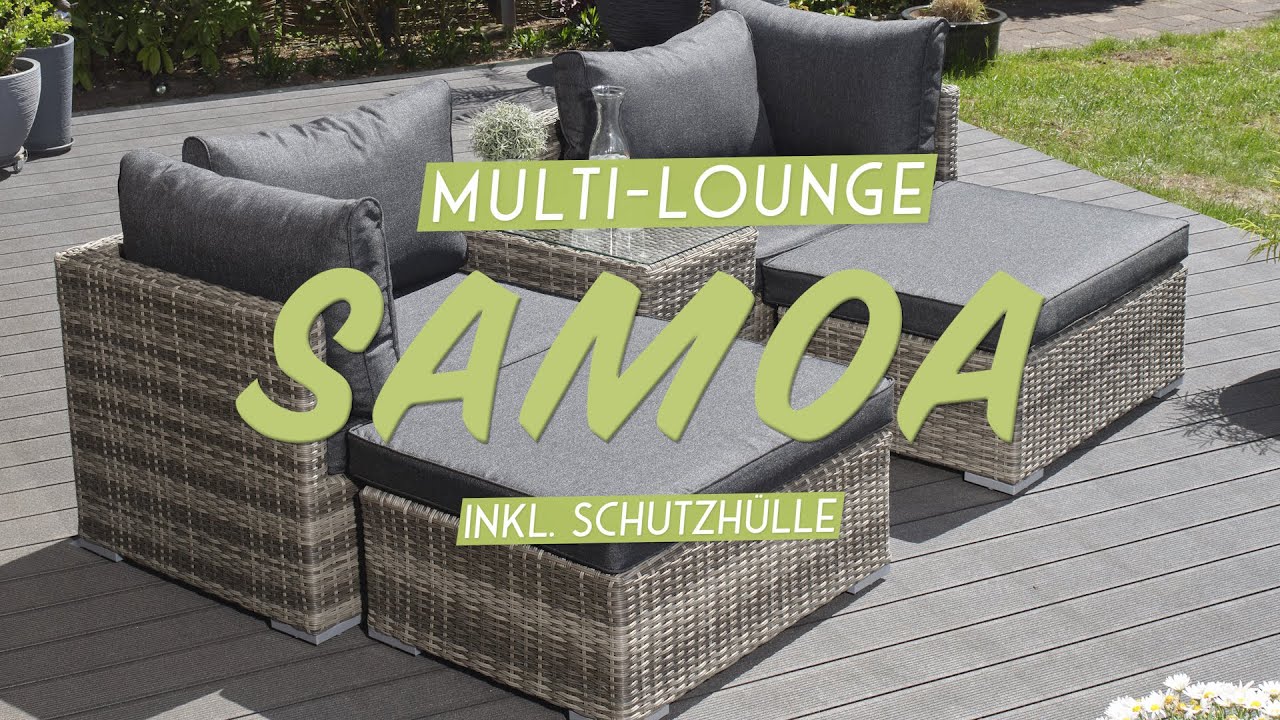 Gartenlounge / Gartensofa 'Samoa' aus Polyrattan - Wetterfeste Gartenm&ouml;bel von Green-spirit.de