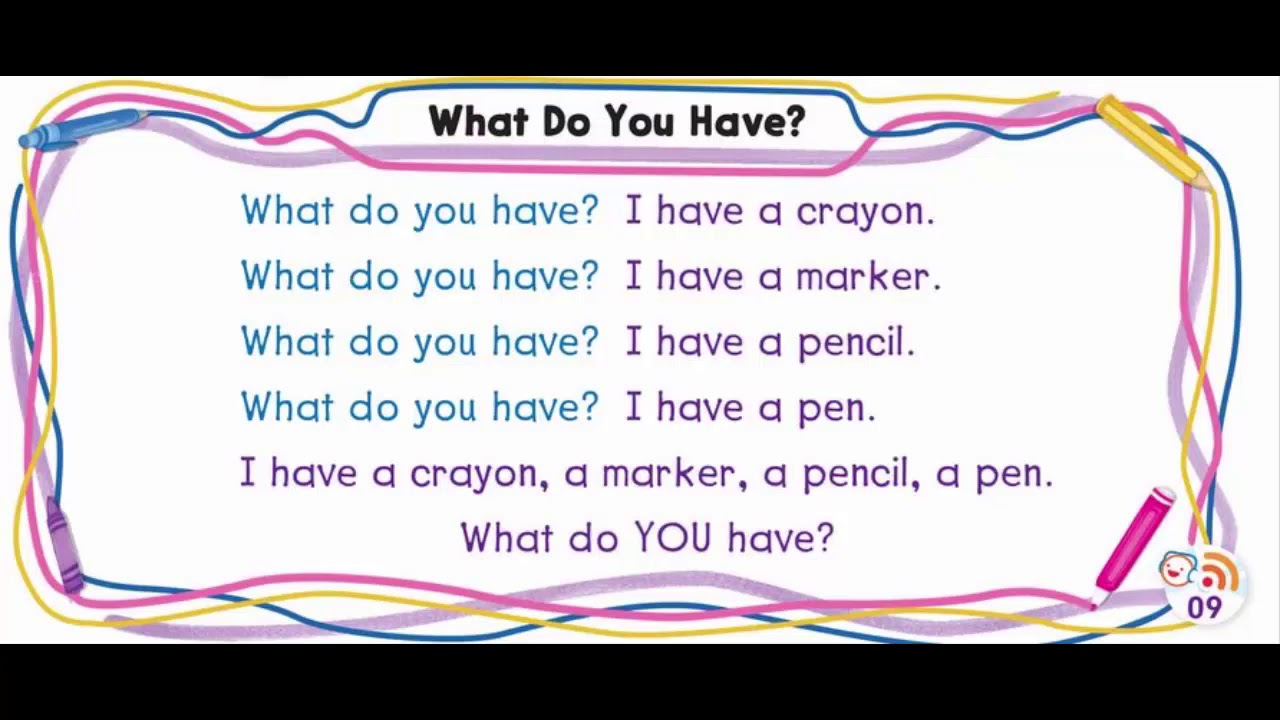 Học Tiếng Anh qua b&agrave;i h&aacute;t. What Do You Have?
