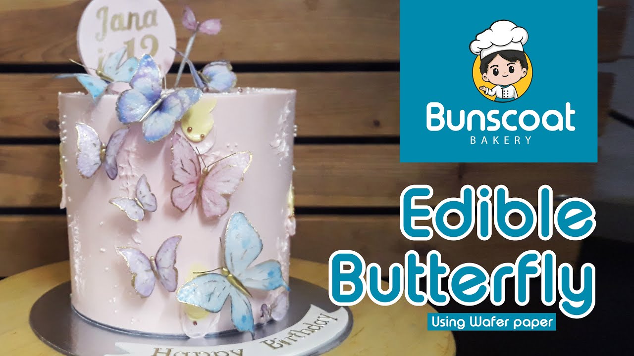Making Edible Butterfly with Wafer Paper | Realistic Butterfly