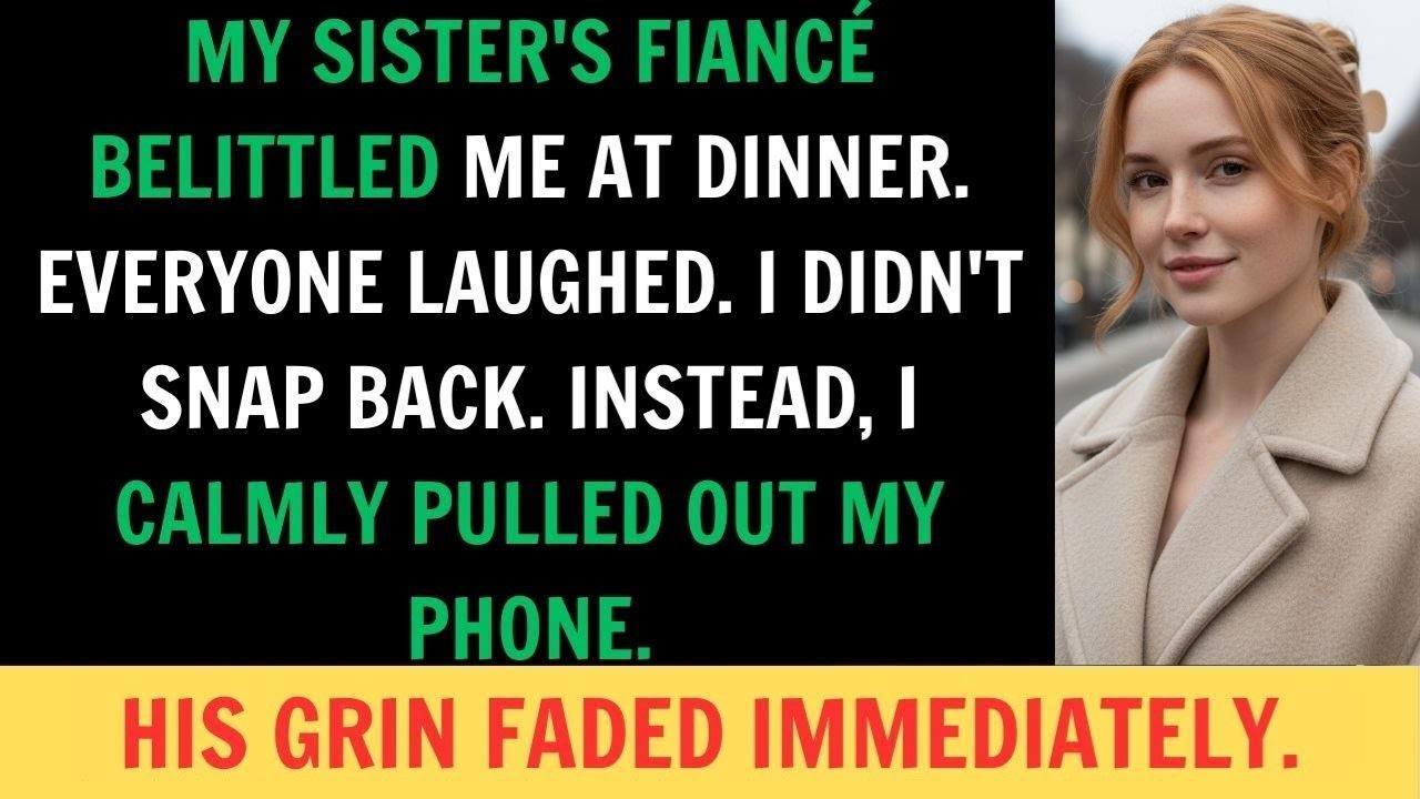My Sister’s Fiancé Belittled Me At Dinner. Everyone Laughed. I Didn’t...