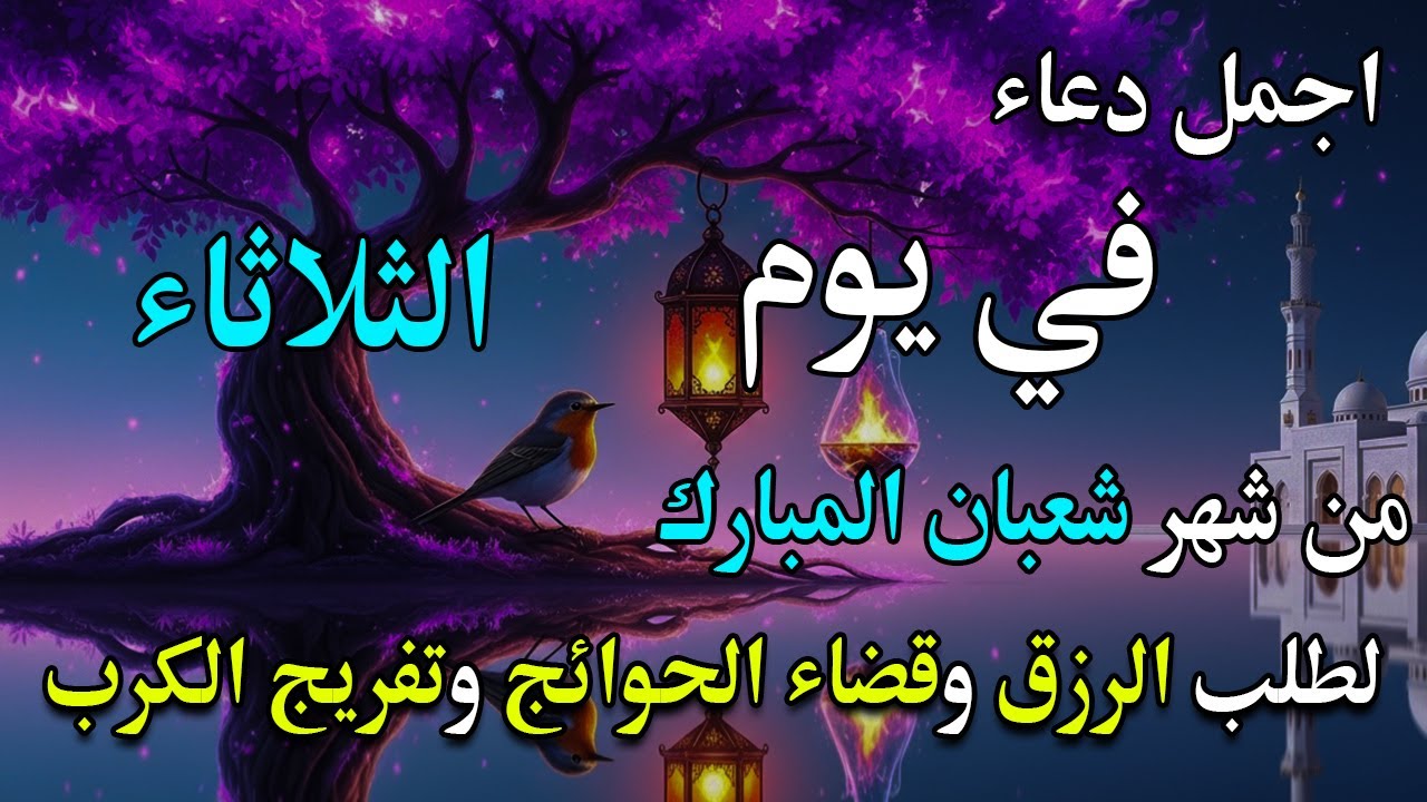 دعاء في يوم الثلاثاء من شهر شعبان المبارك | فرج ورزق قريب وتغيير للأقدار بإذن الله