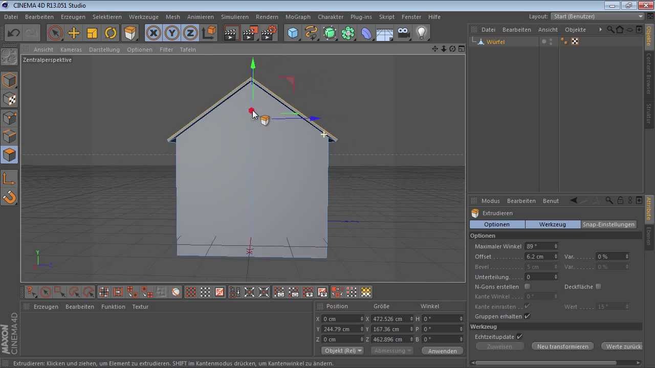 [2.12.1] Übung: Haus modellieren - Teil 1: Grundform (C4D-Video-Training)