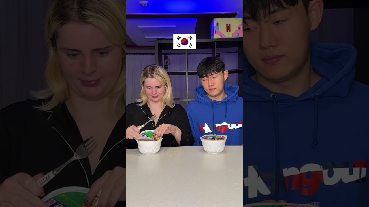 Asian VS White For Noodles 🍜 🤣 #funny #shorts