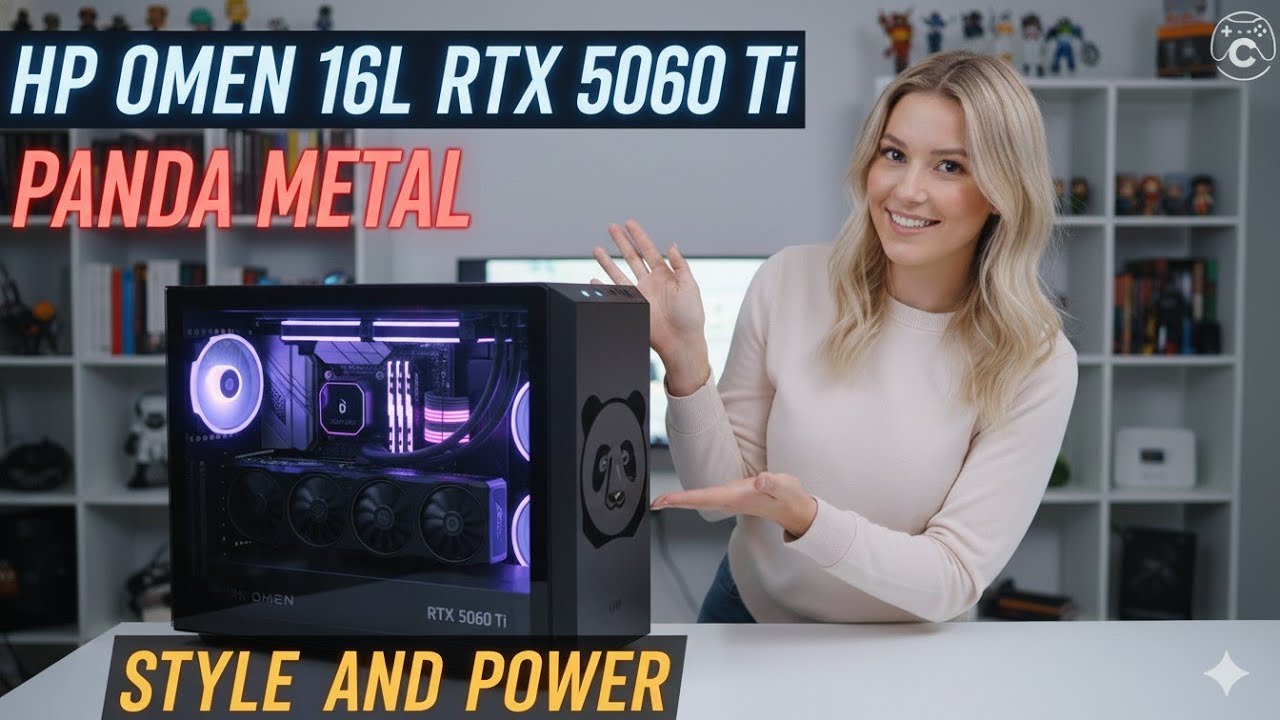 HP OMEN 16L RTX 5060 Ti Gaming Desktop Delivers Panda Metal Style and Power