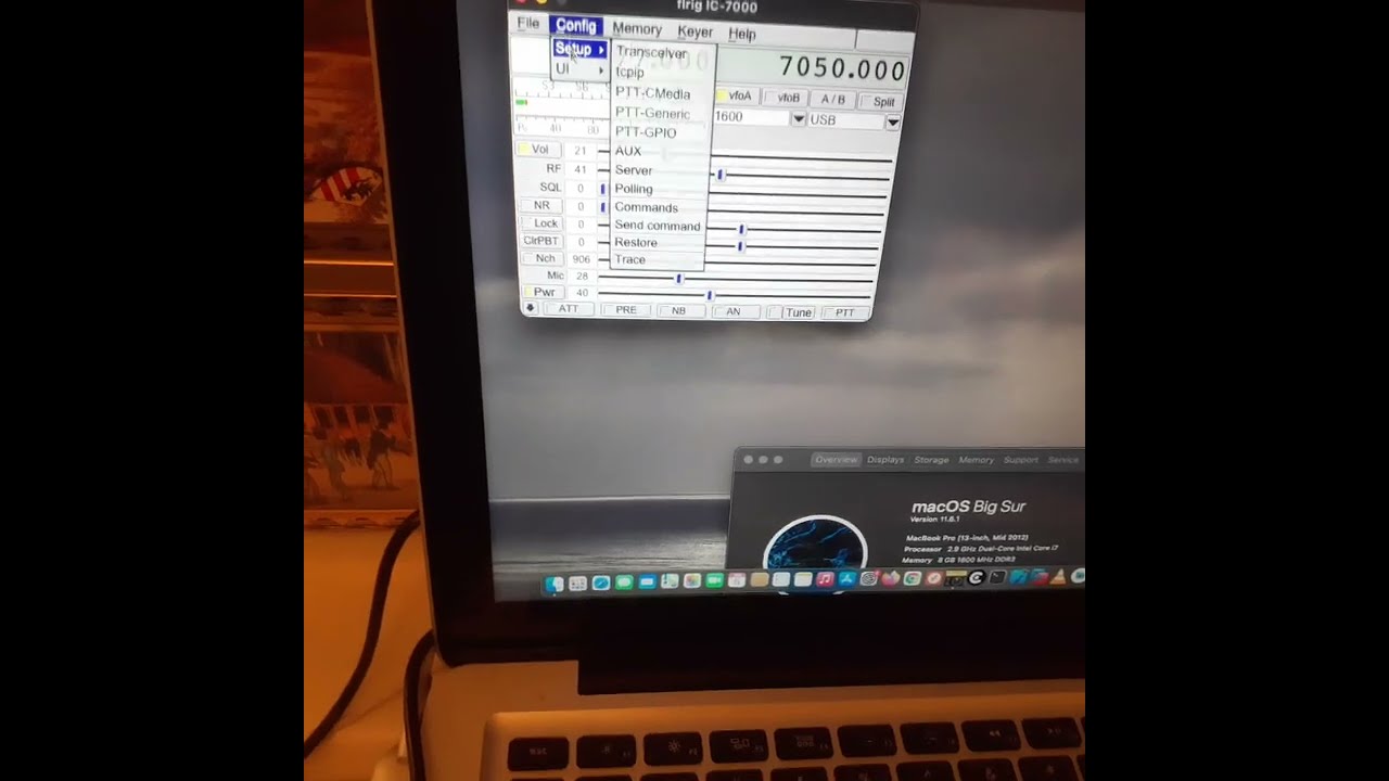 Flrig controlling Xiegu X6100 on Mac