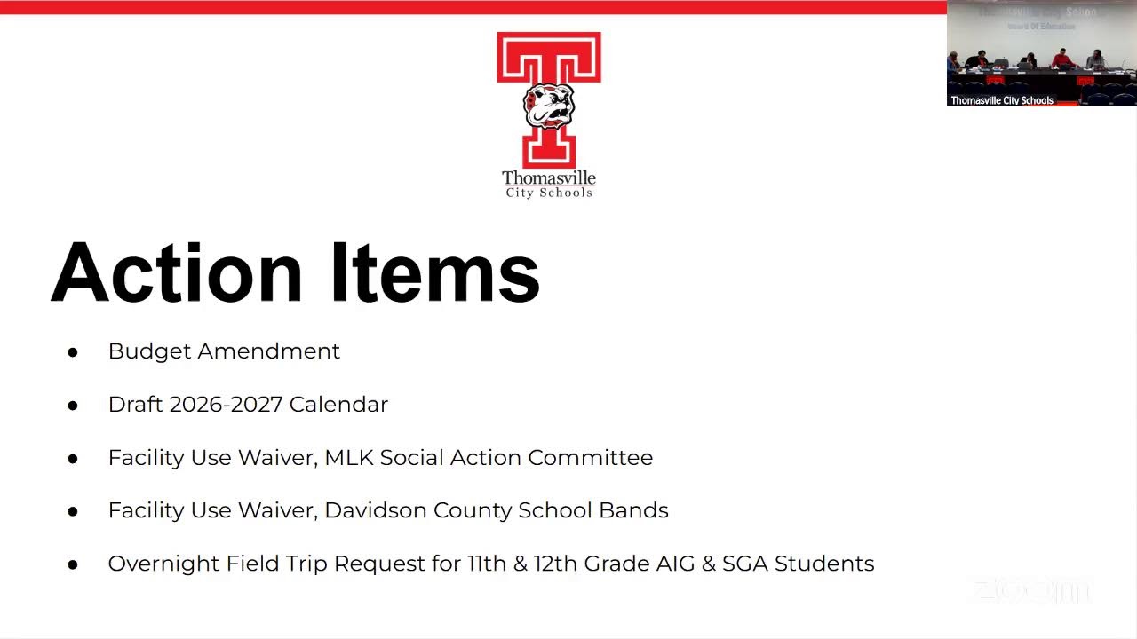 Board of Education Meeting 1/6/2026