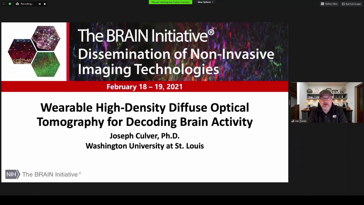 S2 P01: Wearable High Density Diffuse Optical Tomography for Decoding Brain Activity (Joseph Culver)