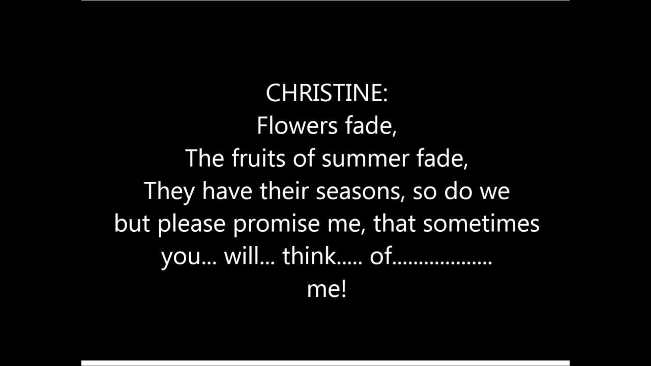 Think of Me Instrumental