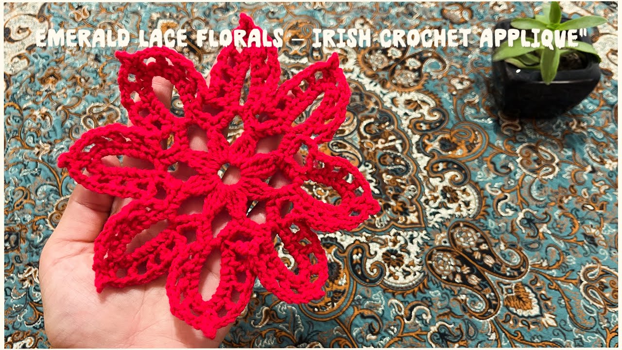 Emerald Lace Florals – Irish Crochet Appliqué