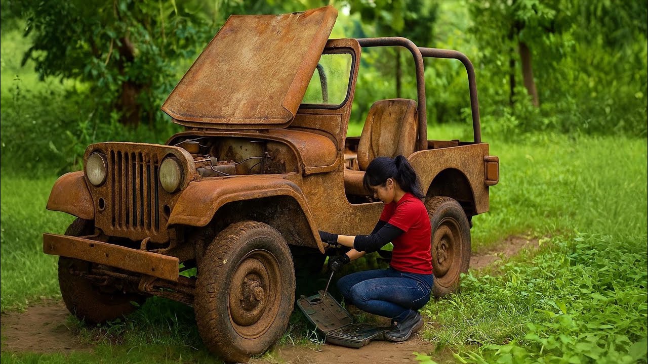 She Takes Charge of a 35-Year-Old Abandoned Jeep &mdash; What Happens Next Is Shocking!