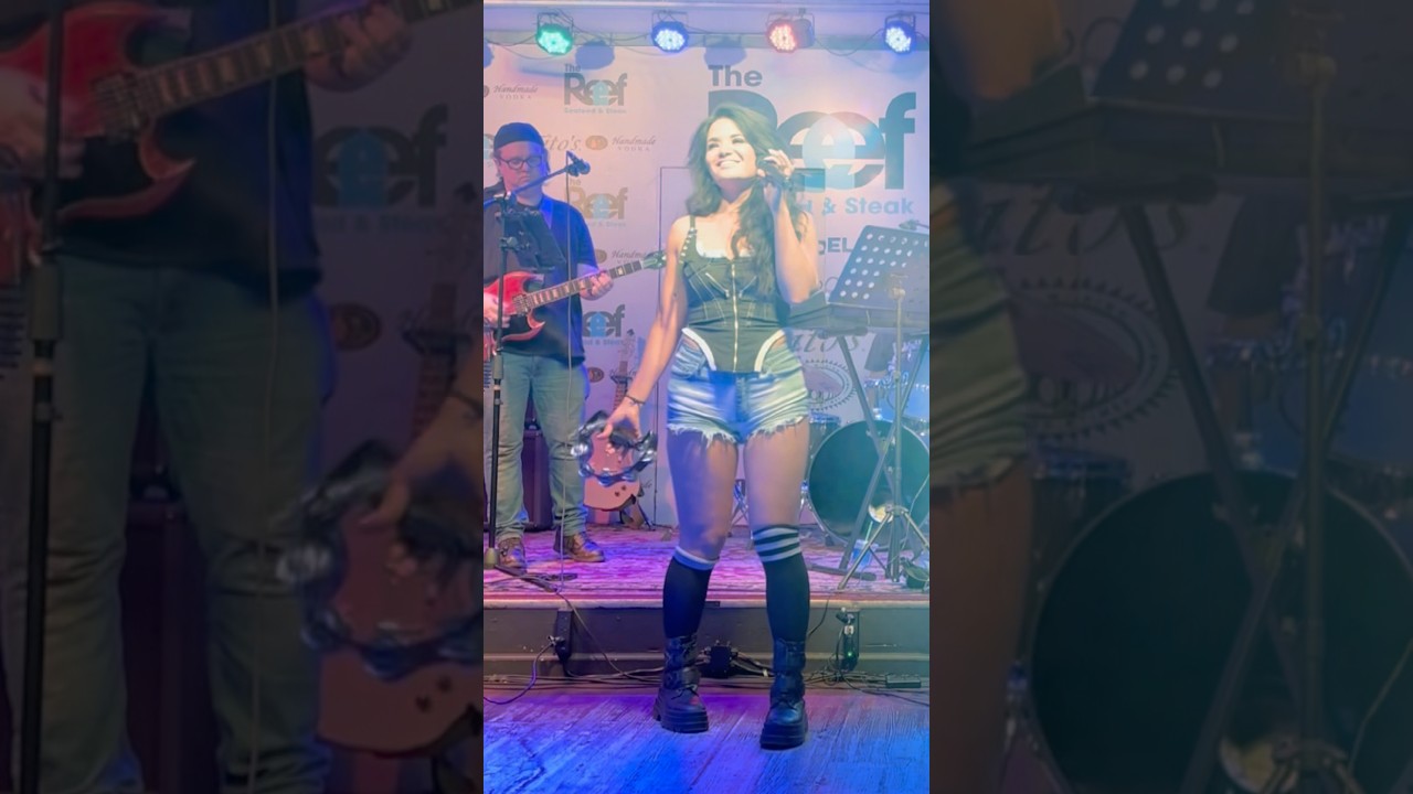 Christine Hronec and her band Cosmic Debris jamming out at the Reef Seafood & Steak in Wilmington DE