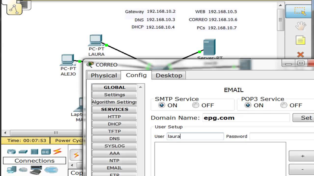 Servidor de Correo con Cisco - Packet Tracer