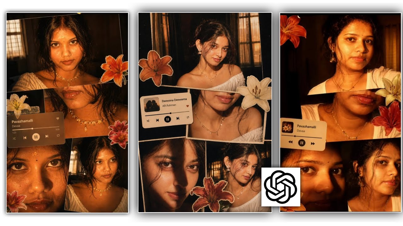 New trending photo editing chatgpt prompt | music player style photo editing telugu 
