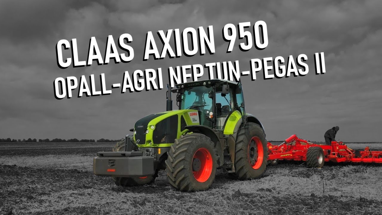 Трактор CLAAS AXION 950 у парі з дисковою бороною OPALL-AGRI NEPTUN-PEGAS II 8 метрів