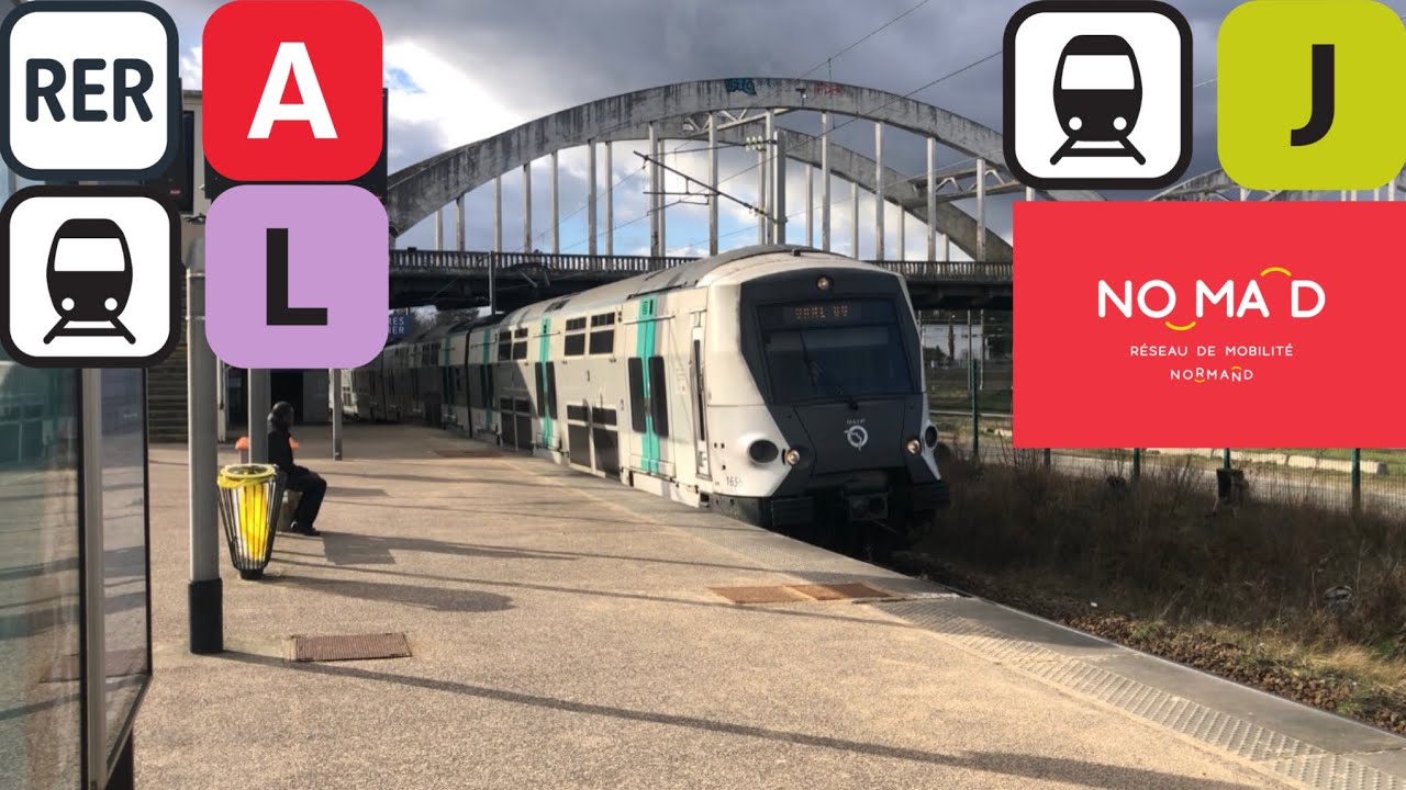 Spot en gare d’Achères Grand Cormier RER A/Ligne J/L et TER Nomad (MI09/MI2N/Z50000/Omneo/TER2NNG)