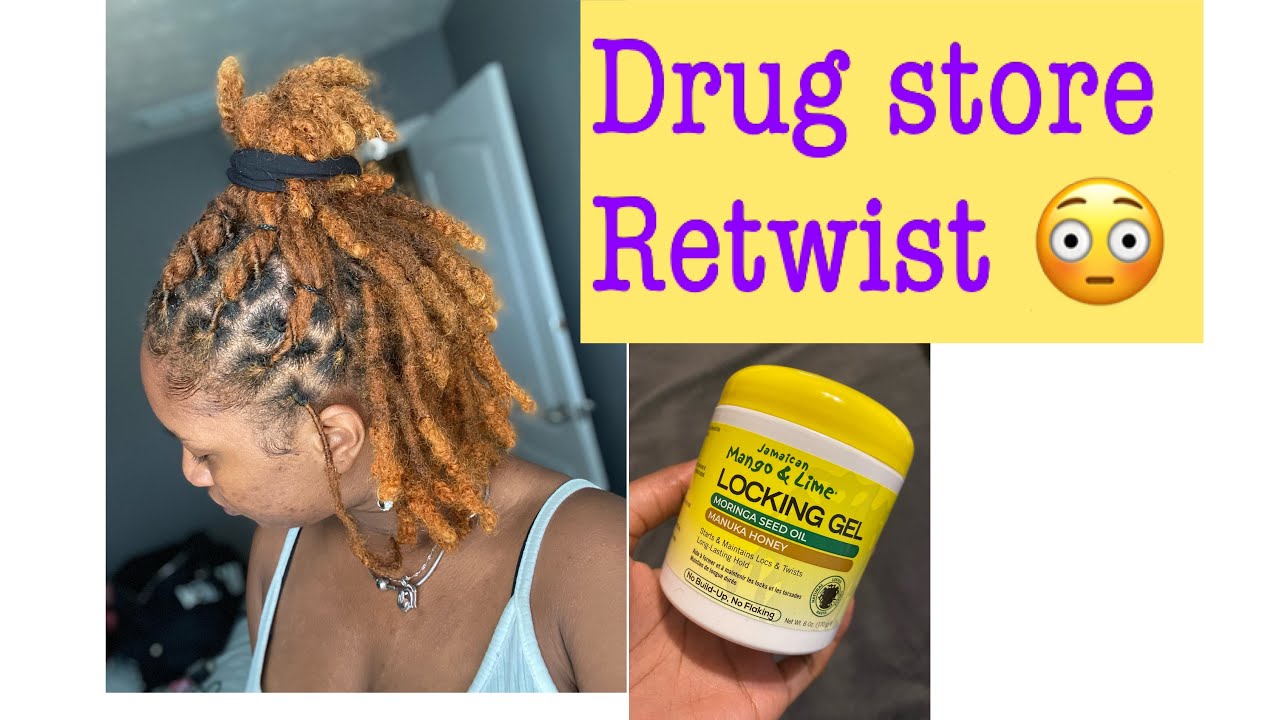 Drug Store Retwist on Short/Medium Locs || Jamaican Mango and Lime Loc Gel