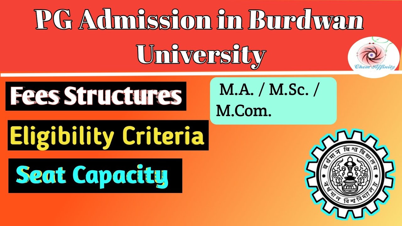 PG Admission(MA/MSc/MCom)in The University of Burdwan(2021-2023)Application Started