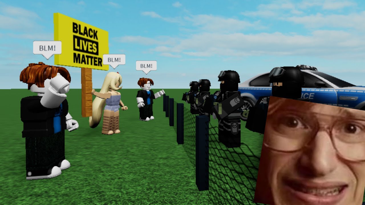Kids are protesting BLM in Roblox...